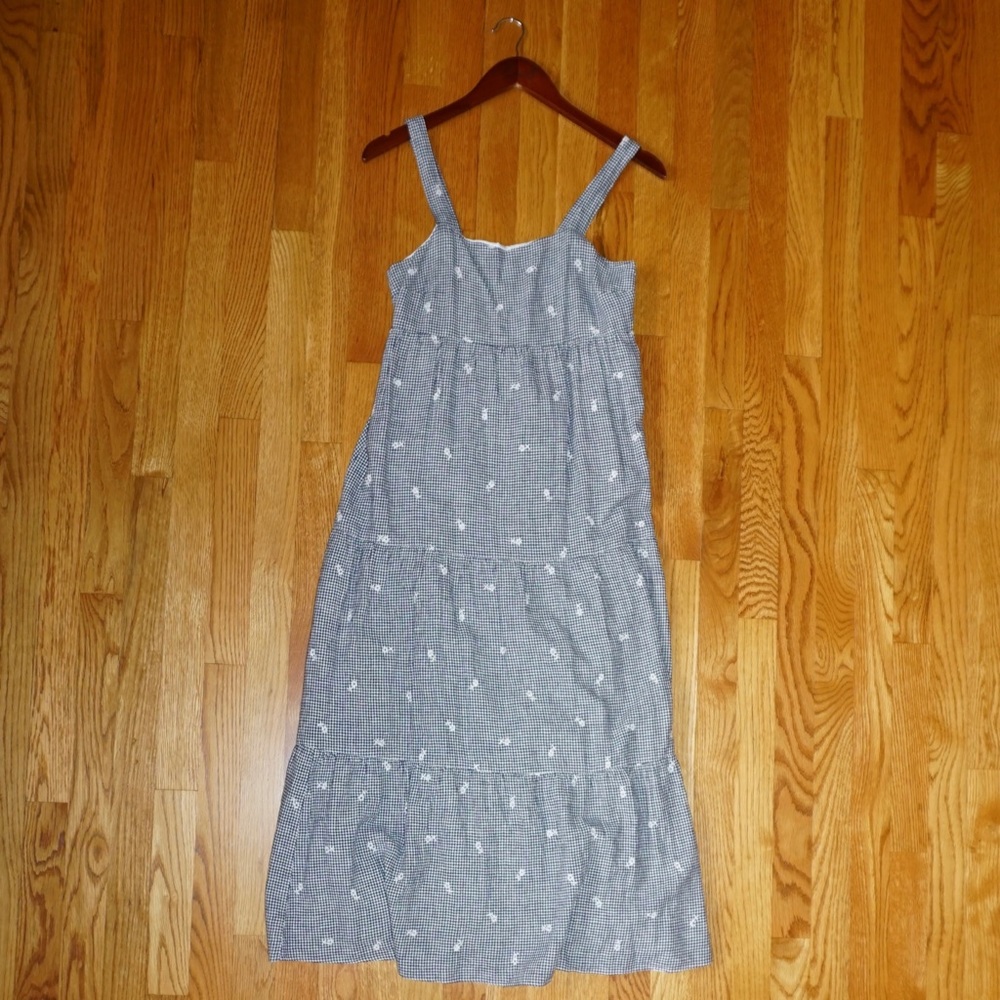 Embroidered Gingham Maxi Dress x Madewell